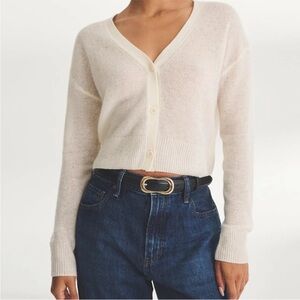 NAADAM Cashmere Featherweight Cropped Cardigan